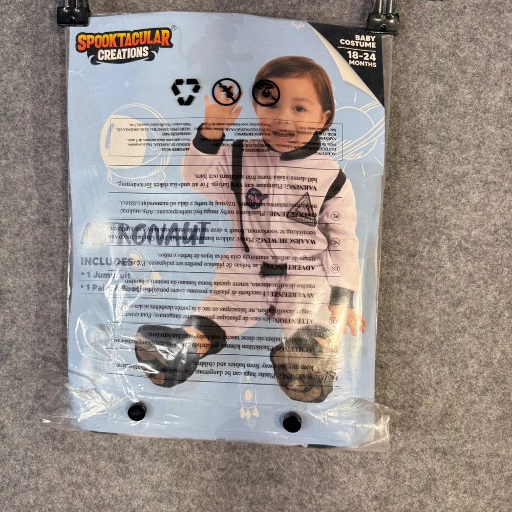 Spooktacular‎ Creations Astronaut Baby Costume 18-24 Months Jumpsuit Booties